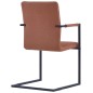 Freischwinger 4 Stk. Braun Kunstleder Freischwinger 4 Stk. Braun Kunstleder