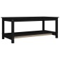 vidaXL Couchtisch Schwarz 110x55x45 cm Massivholz Kiefer vidaXL Couchtisch Schwarz 110x55x45 cm Massivholz Kiefer