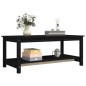 vidaXL Couchtisch Schwarz 110x55x45 cm Massivholz Kiefer vidaXL Couchtisch Schwarz 110x55x45 cm Massivholz Kiefer