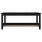 vidaXL Couchtisch Schwarz 110x55x45 cm Massivholz Kiefer vidaXL Couchtisch Schwarz 110x55x45 cm Massivholz Kiefer
