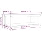 vidaXL Couchtisch Schwarz 110x55x45 cm Massivholz Kiefer vidaXL Couchtisch Schwarz 110x55x45 cm Massivholz Kiefer