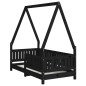 vidaXL Kinderbett Schwarz 70x140 cm Massivholz Kiefer vidaXL Kinderbett Schwarz 70x140 cm Massivholz Kiefer