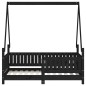 vidaXL Kinderbett Schwarz 70x140 cm Massivholz Kiefer vidaXL Kinderbett Schwarz 70x140 cm Massivholz Kiefer