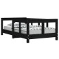 vidaXL Kinderbett Schwarz 70x140 cm Massivholz Kiefer vidaXL Kinderbett Schwarz 70x140 cm Massivholz Kiefer
