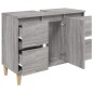 vidaXL Waschbeckenunterschrank Grau Sonoma 80x33x60 cm Holzwerkstoff vidaXL Waschbeckenunterschrank Grau Sonoma 80x33x60 cm Holzwerkstoff