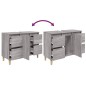 vidaXL Waschbeckenunterschrank Grau Sonoma 80x33x60 cm Holzwerkstoff vidaXL Waschbeckenunterschrank Grau Sonoma 80x33x60 cm Holzwerkstoff