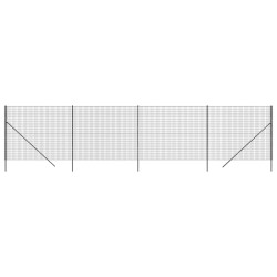 vidaXL Maschendrahtzaun Anthrazit 1,6x10 m Verzinkter Stahl