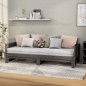 vidaXL Ausziehbares Tagesbett Grau Massivholz Kiefer 2x(80x200) cm vidaXL Ausziehbares Tagesbett Grau Massivholz Kiefer 2x(80x200) cm
