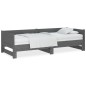 vidaXL Ausziehbares Tagesbett Grau Massivholz Kiefer 2x(80x200) cm vidaXL Ausziehbares Tagesbett Grau Massivholz Kiefer 2x(80x200) cm