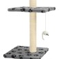 vidaXL Katzen-Kratzbaum mit Sisal-Kratzsäulen 260cm Grau Pfotenabdruck vidaXL Katzen-Kratzbaum mit Sisal-Kratzsäulen 260cm Grau Pfotenabdruck