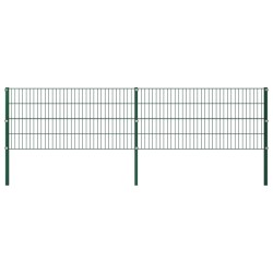 Zaunfeld mit Pfosten Eisen 3,4 x 0,8 m Grün