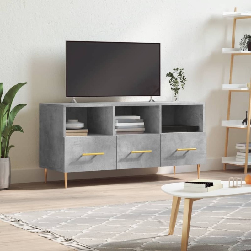 vidaXL TV-Schrank Betongrau 102x36x50 cm Holzwerkstoff vidaXL TV-Schrank Betongrau 102x36x50 cm Holzwerkstoff