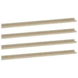 vidaXL Wandregale 4 Stk. Sonoma-Eiche 115x9x3 cm