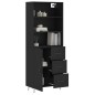 vidaXL Highboard Schwarz 69,5x34x180 cm Holzwerkstoff vidaXL Highboard Schwarz 69,5x34x180 cm Holzwerkstoff