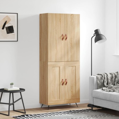 vidaXL Highboard Sonoma-Eiche 69,5x34x180 cm Holzwerkstoff