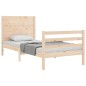 vidaXL Massivholzbett mit Kopfteil 100x200 cm vidaXL Massivholzbett mit Kopfteil 100x200 cm