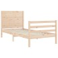 vidaXL Massivholzbett mit Kopfteil 100x200 cm vidaXL Massivholzbett mit Kopfteil 100x200 cm