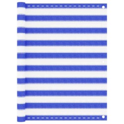 vidaXL Balkon-Sichtschutz Blau und Weiß 120x500 cm HDPE