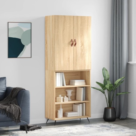 Highboard Sonoma-Eiche 69,5x34x180 cm Holzwerkstoff