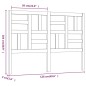 vidaXL Kopfteil Grau 126x4x104 cm Massivholz Kiefer