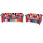 2-tlg. Chesterfield-Sofa-Set Stoff 2-tlg. Chesterfield-Sofa-Set Stoff