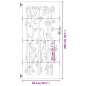 vidaXL Gartentor 85x200 cm Cortenstahl Bambus-Design vidaXL Gartentor 85x200 cm Cortenstahl Bambus-Design
