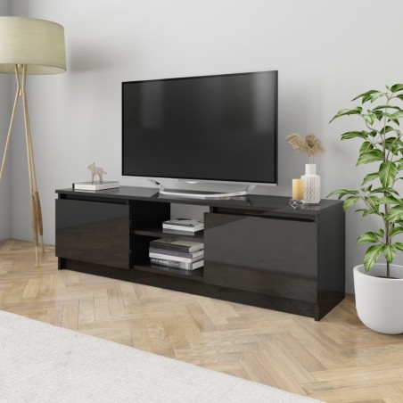 vidaXL TV-Schrank Hochglanz-Schwarz 120×30×35,5 cm Holzwerkstoff