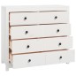 vidaXL Beistellschrank Weiß 100x40x90 cm Massivholz Kiefer vidaXL Beistellschrank Weiß 100x40x90 cm Massivholz Kiefer