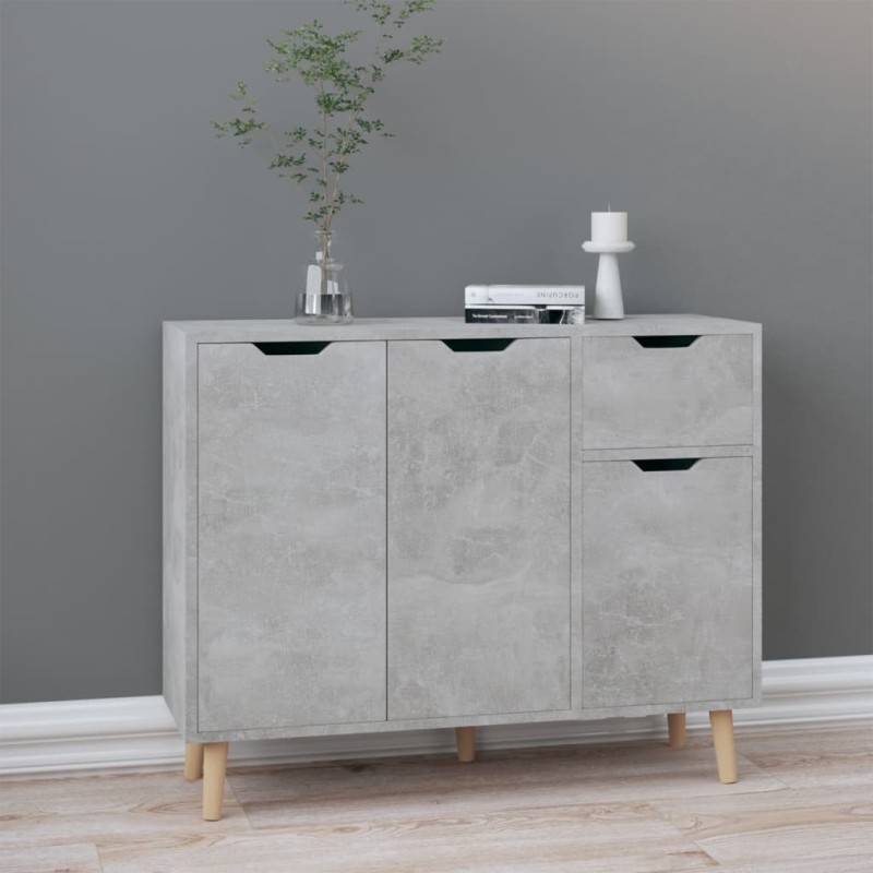 vidaXL Sideboard Betongrau 90x30x72 cm Holzwerkstoff vidaXL Sideboard Betongrau 90x30x72 cm Holzwerkstoff