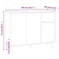 vidaXL Sideboard Betongrau 90x30x72 cm Holzwerkstoff vidaXL Sideboard Betongrau 90x30x72 cm Holzwerkstoff