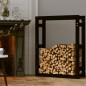 vidaXL Kaminholzregal Schwarz 80x25x100 cm Massivholz Kiefer vidaXL Kaminholzregal Schwarz 80x25x100 cm Massivholz Kiefer