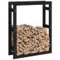 vidaXL Kaminholzregal Schwarz 80x25x100 cm Massivholz Kiefer vidaXL Kaminholzregal Schwarz 80x25x100 cm Massivholz Kiefer