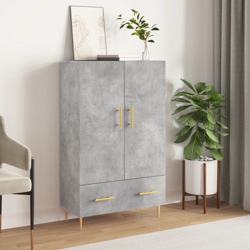 vidaXL Highboard Betongrau 69,5x31x115 cm Holzwerkstoff vidaXL Highboard Betongrau 69,5x31x115 cm Holzwerkstoff
