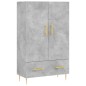 vidaXL Highboard Betongrau 69,5x31x115 cm Holzwerkstoff vidaXL Highboard Betongrau 69,5x31x115 cm Holzwerkstoff