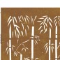 vidaXL Gartentor 105x205 cm Cortenstahl Bambus-Design