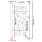 vidaXL Gartentor 105x205 cm Cortenstahl Bambus-Design
