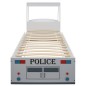 Polizeiauto-Kinderbett mit Memory-Schaum-Matratze 90×200 cm Polizeiauto-Kinderbett mit Memory-Schaum-Matratze 90×200 cm