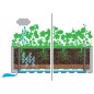 vidaXL Garten-Hochbeet mit Selbstbewässerungssystem Grau 100x43x33 cm vidaXL Garten-Hochbeet mit Selbstbewässerungssystem Grau 100x43x33 cm