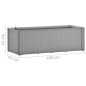 vidaXL Garten-Hochbeet mit Selbstbewässerungssystem Grau 100x43x33 cm vidaXL Garten-Hochbeet mit Selbstbewässerungssystem Grau 100x43x33 cm