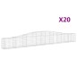 vidaXL Gabionen mit Hochbogen 20 Stk. 400x30x40/60 cm Verzinktes Eisen vidaXL Gabionen mit Hochbogen 20 Stk. 400x30x40/60 cm Verzinktes Eisen