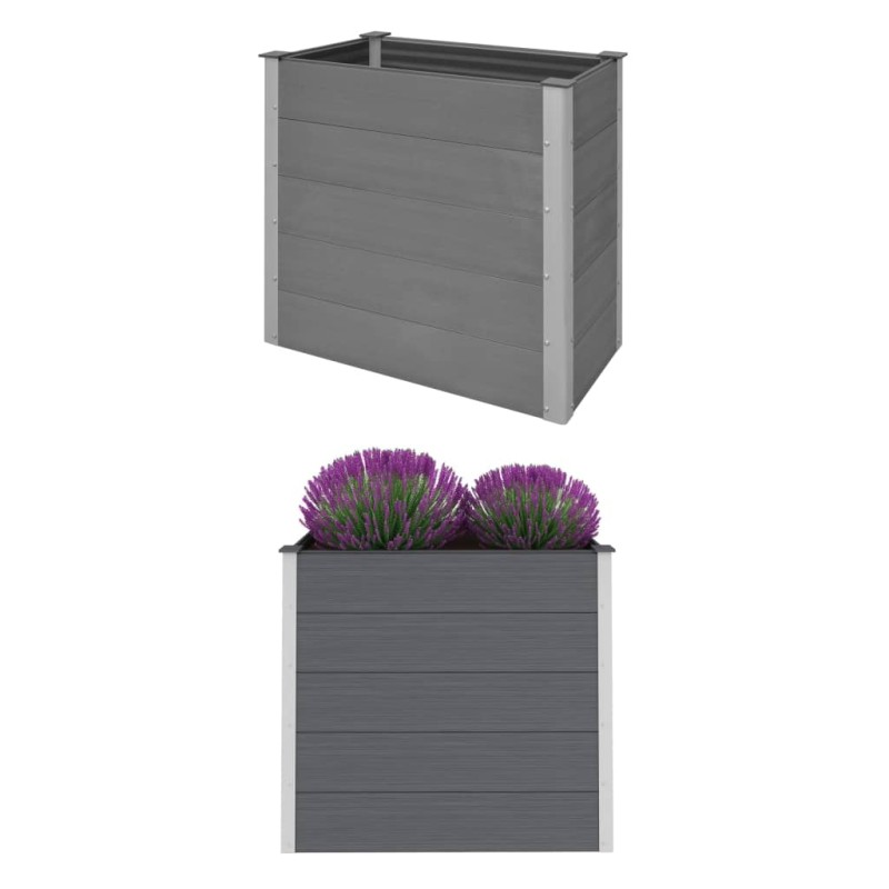 vidaXL Garten-Hochbeet WPC 100 x 50 x 91 cm Grau vidaXL Garten-Hochbeet WPC 100 x 50 x 91 cm Grau