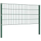 Zaunfeld mit Pfosten Eisen 5,1 x 0,8 m Grün Zaunfeld mit Pfosten Eisen 5,1 x 0,8 m Grün