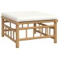 vidaXL 6-tlg. Garten-Lounge-Set mit Cremeweißen Kissen Bambus vidaXL 6-tlg. Garten-Lounge-Set mit Cremeweißen Kissen Bambus