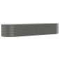 vidaXL Hochbeet Pulverbeschichteter Stahl 396x100x68 cm Grau vidaXL Hochbeet Pulverbeschichteter Stahl 396x100x68 cm Grau