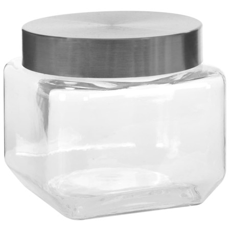 vidaXL Vorratsgläser mit Silbernem Deckel 6 Stk. 800 ml