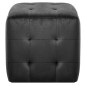Pouf 2 Stk. Schwarz 30x30x30 cm Samtstoff Pouf 2 Stk. Schwarz 30x30x30 cm Samtstoff