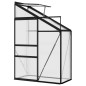 vidaXL Gewächshaus Anthrazit Aluminium 1,38 m³ vidaXL Gewächshaus Anthrazit Aluminium 1,38 m³