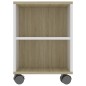 vidaXL TV-Schrank Weiß Sonoma-Eiche 120x35x48 cm Holzwerkstoff vidaXL TV-Schrank Weiß Sonoma-Eiche 120x35x48 cm Holzwerkstoff