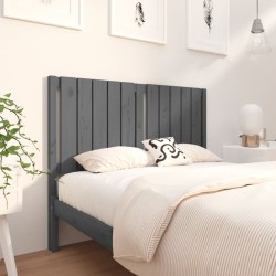 vidaXL Kopfteil Grau 125,5x4x100 cm Massivholz Kiefer