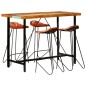 5-tlg. Bar-Set Recyceltes Massivholz und Echtleder 5-tlg. Bar-Set Recyceltes Massivholz und Echtleder